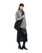 Jiyong Kim Sun-Bleached Draped Shoulder Bag Black
