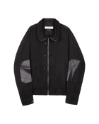 Jiyong Kim Sun-Bleached Double Front Jacket Black