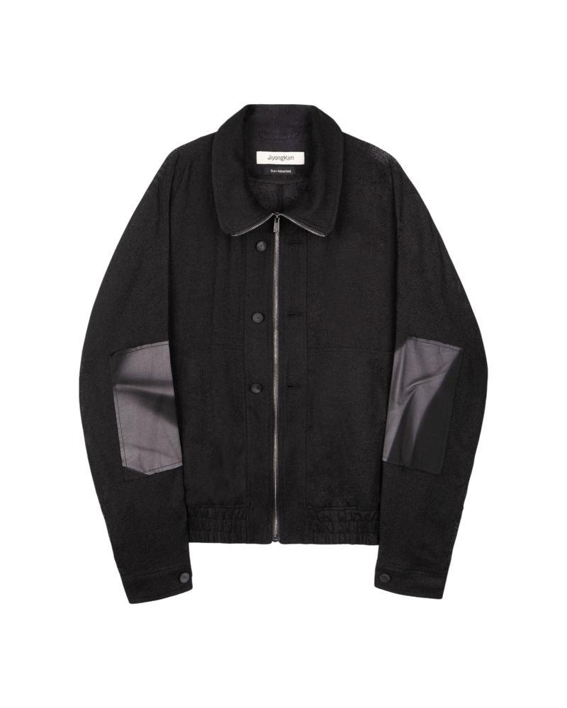 Jiyong Kim Sun-Bleached Double Front Jacket Black