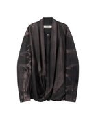 Jiyong Kim Sun-Bleached Drape Shirt Black