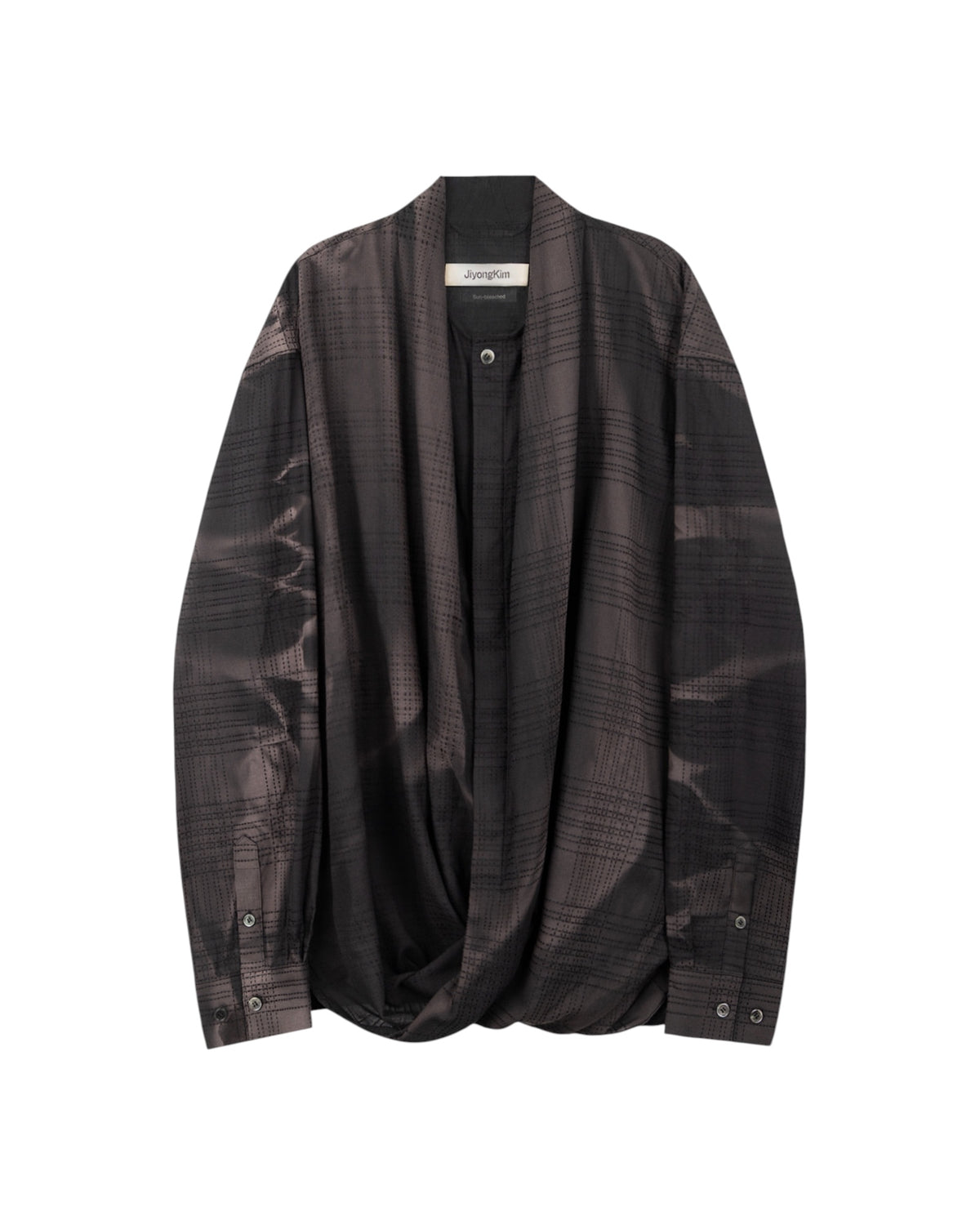 Jiyong Kim Sun-Bleached Drape Shirt Black