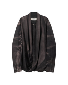 Jiyong Kim Sun-Bleached Drape Shirt Black