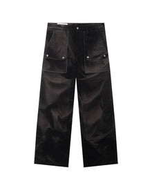 Jiyong Kim Sun-Bleached Double-Knee Trousers Black