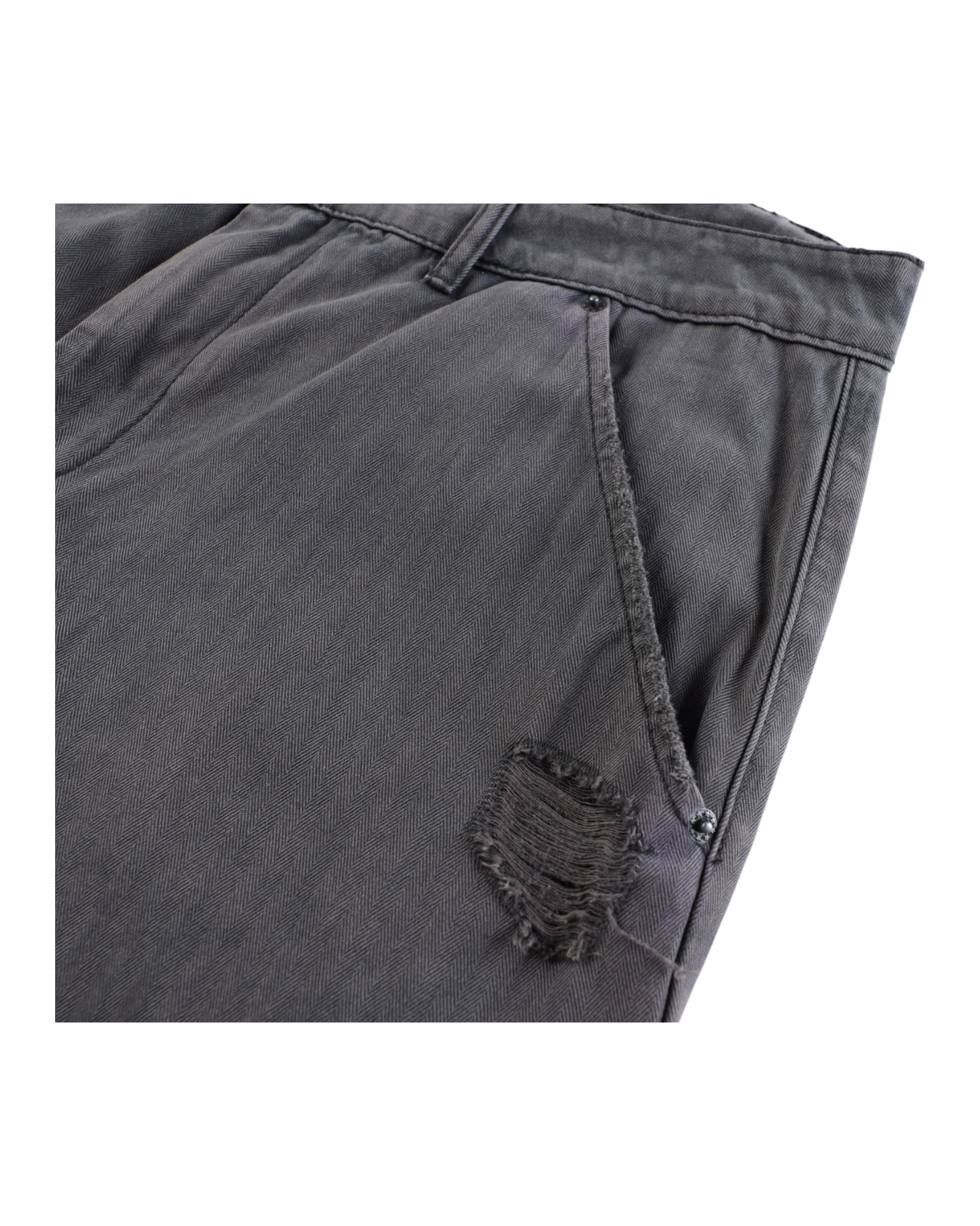 DRIFTA "Lowkey Flex" Distressed Washed Utility Cargo Pants Black