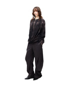 Jiyong Kim Sun-Bleached Drape Shirt Black