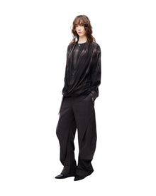 Jiyong Kim Sun-Bleached Drape Shirt Black