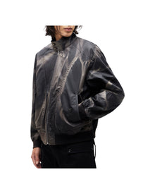 Jiyong Kim Sun-Bleached High Neck Blouson Black