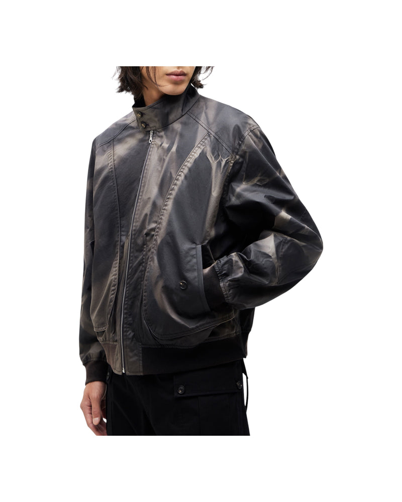 Jiyong Kim Sun-Bleached High Neck Blouson Black