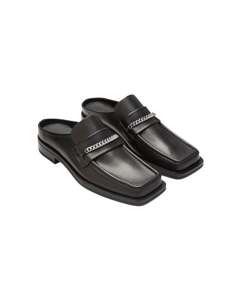 Martine Rose Square Toe Mule Black