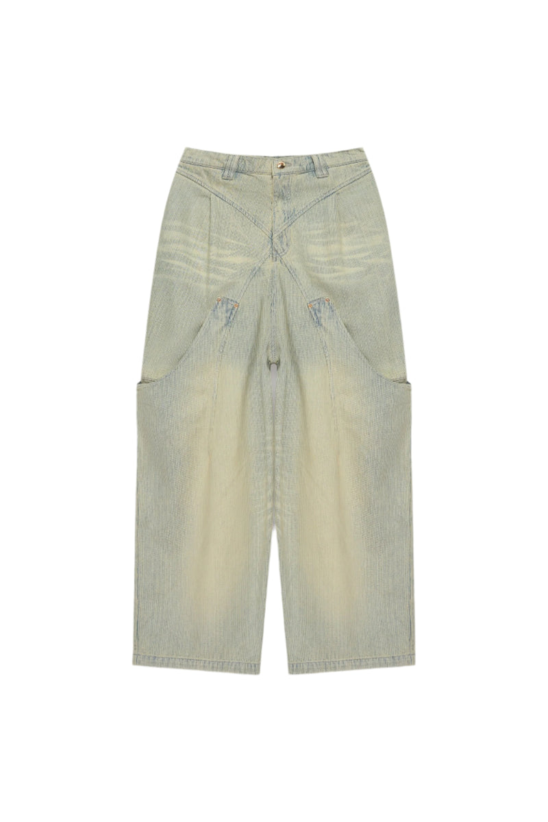 Namesake Billie Bibs Denim Pants Indigo Stripe