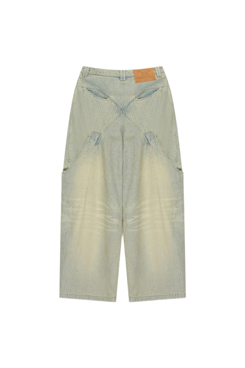 Namesake Billie Bibs Denim Pants Indigo Stripe