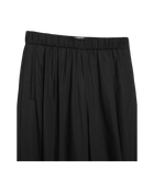 VAVA STORE pet-tree-kor Gaze black cotton pants with elastic waistband, front pleats, and side welt pockets.